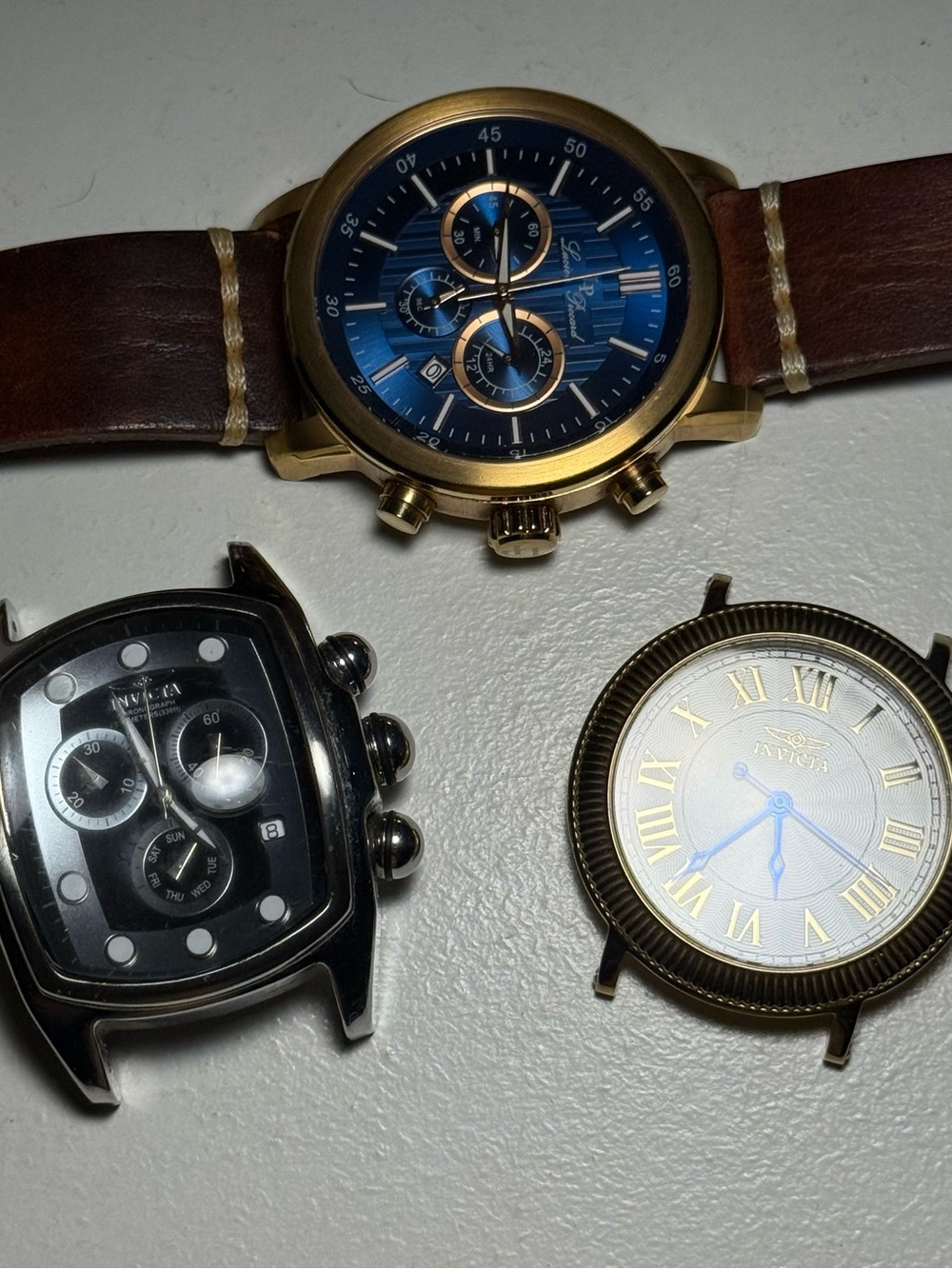 Invicta & Lucien Piccard gold & silver watches